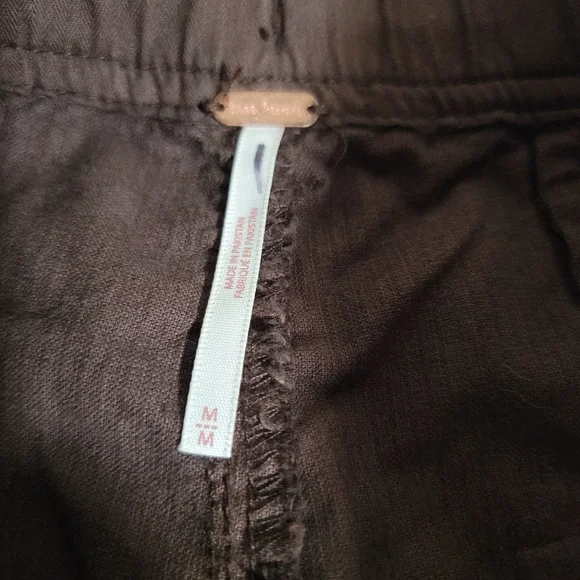 NEW Free People Tahiti Corduroy Cargo Boho Gorpcore Chocolate Brown Pants Size M - Picture 8 of 14